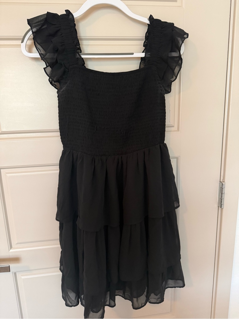 Byinns Women’s Black Ruffled Tiered Mini Dress